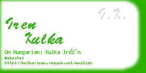 iren kulka business card